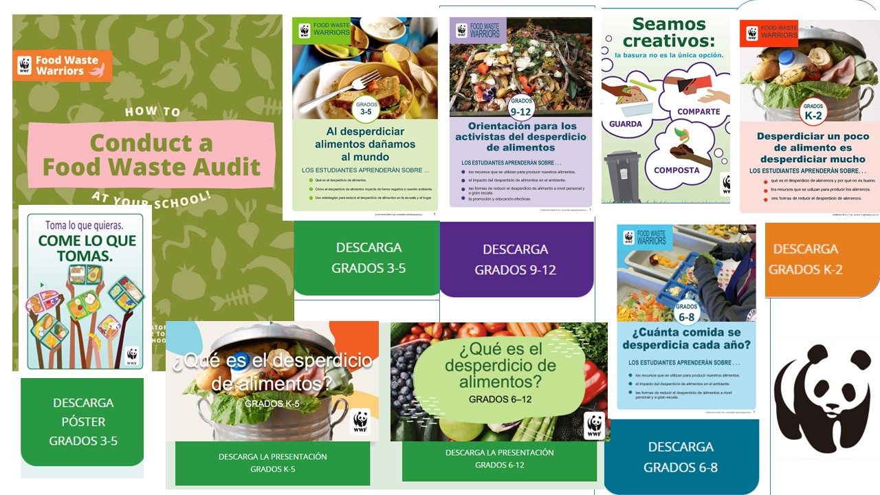 Educando en Pérdidas y Desperdicios de Alimentos. Recursos del Fondo Mundial para la Naturaleza (World Wildlife Fund)